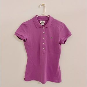 Lacoste Polo shirt Sz 36 Mauve/Purple color